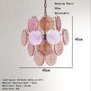 Axyaa Retro French Glass Chandelier LED Dining Room Lighting Fixture