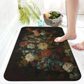 Axyaa Retro Floral Oil Painting Printed Area Rug for Home Decor