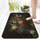 Axyaa Retro Floral Oil Painting Printed Area Rug for Home Decor