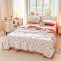 Axyaa Knitted Printed Aerobic Double Yarn Soybean Summer Quilt Core - Washable & Breathable