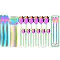Axyaa 24-Piece Stainless Steel Cutlery Set - Complete Dinnerware Tableware Set
