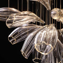 Axyaa Petal Glass Pendant Lights: Modern Chandeliers for Living & Dining Room Decor