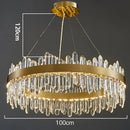Axyaa Crystal Ceiling Chandeliers: Modern Dining Room Pendant Light for Living Room Lighting