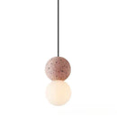 Axyaa Concrete Ball Pendant Chandelier for Home Art Decor with LED Electric Light Source