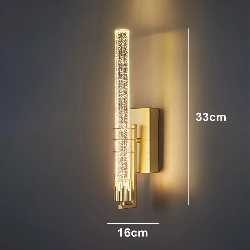 Axyaa Bubble Crystal Wall Lamps: Elegant Indoor Lighting for Living Room, Bedroom, Study & More