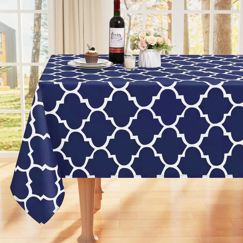 Axyaa Stain-Proof Washable Rectangle Tablecloth for Dining Room & Kitchen
