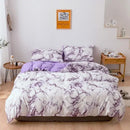 Axyaa Marble Print Duvet Cover Set, Soft Brushed King Size Bedding Set