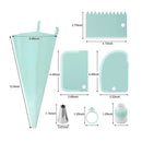 Axyaa Stainless Steel Nozzle Set for Baking - 15PCS Flower Bag Cream Spatula