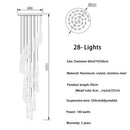 Axyaa Gold LED Chandelier for Staircase & Living Room