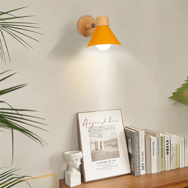 Axyaa Rotatable Metal Wall Sconce - Modern Bedside Lamp for Study Room
