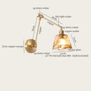 Axyaa Glass LED Wall Lamp for Living Room, Bedroom, Bathroom - Nordic Minimalism