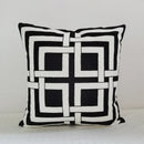 Axyaa Geometric Embroidery Cushion Cover 45x45cm Black Grey for Cozy Home Decor