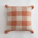 Orange Linen Tassels Cushion Cover by Axyaa: Decorative Pillow for Living Room, Bed, Sofa