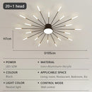 Axyaa Fireworks LED Ceiling Light: Luxury Chandelier for Home, Restaurant, Hotel Lobby