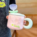 Axyaa Hand-Painted Flower Ceramic Tea Cup - Creative Gift for Her