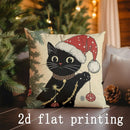 Axyaa Christmas Cat and Tree Pattern Pillow Cover for Sofa Bedroom Car