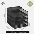 Axyaa Metal File Tray - Office Document Storage Rack