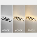 Axyaa Nordic LED Ceiling Light Chandelier, 20W 30W Square Round Lamp for Home Kitchen Living Room