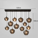 Axyaa Glass Pendant Light Chandelier for Living Room Dining Room