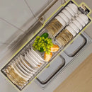 Axyaa Stainless Steel Over the Sink Dish Drying Rack - Adjustable Kitchen Storage Drainer