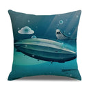 Axyaa Landscape Linen Pillowcase - Home Sofa Office Decoration - 45*45cm