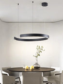 Nordic Modern Chandelier Ring Light LED Pendants Round Lamps, Axyaa Brand