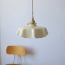 Axyaa Yellow Glass LED Pendant Light: Modern Nordic Hanging Lamp for Home Decor