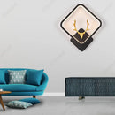 Axyaa LED Deer Head Wall Lamp for Bedroom Living Room Lighting