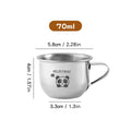 Axyaa Mini Stainless Steel Kids Tumbler Handle Milk Coffee Mug Drinkware