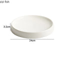 Axya Ceramic Dinner Plate Set - Specialty Round Sushi & Steak Trays