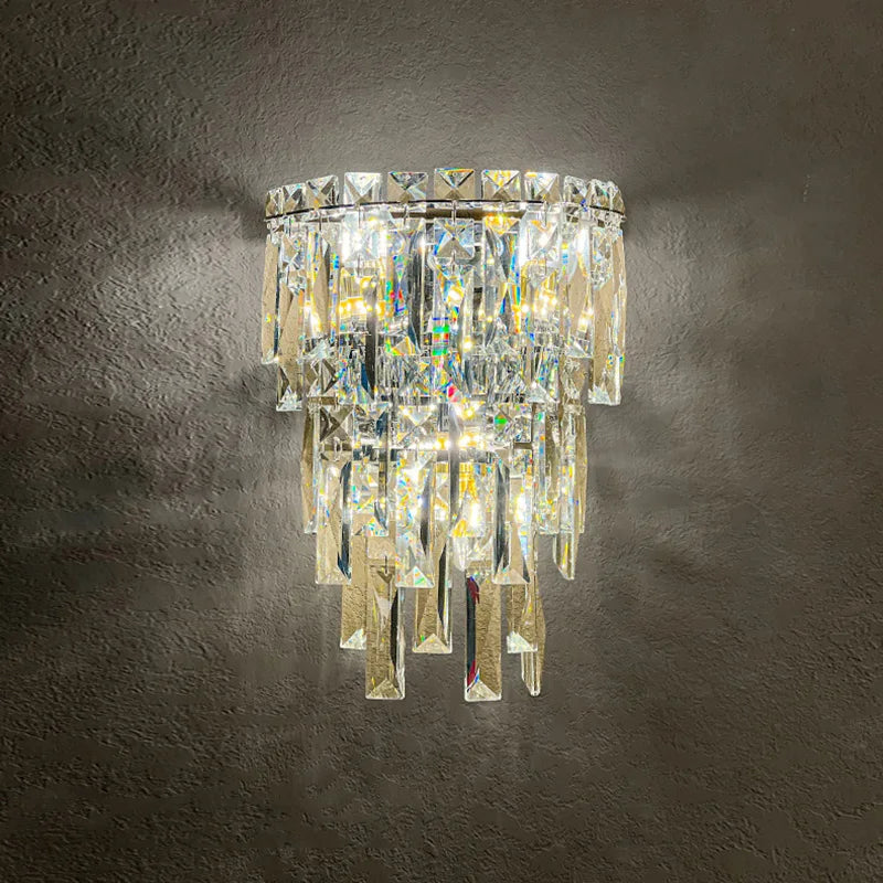 Axyaa Crystal Wall Lamp for Modern Villa Living Room Decor