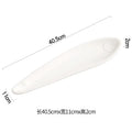 Axyaa White Ceramic Fish Plate for Restaurant and Molecular Cuisine