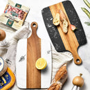 Axyaa Marble Wood Cutting Board for Kitchen: Versatile Serving Platter for Food Prep