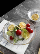 Axyaa Glass Fruit Plate: Irregular High Beauty Delicate Dim Sum Candy Snack Plate