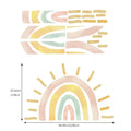 Axyaa Boho Sun Nursery Wallpaper Stickers Rainbow Kids Bedroom Decor