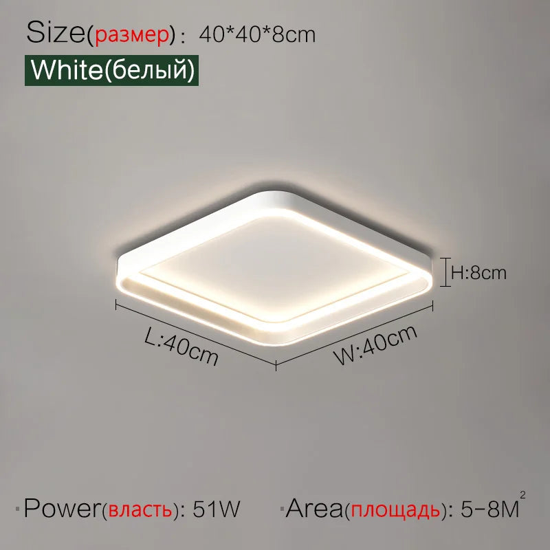 Axyaa Bedroom Ceiling Lamp LED Modern Minimalist Nordic Master Bedroom Lighting