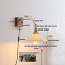 Axyaa Nordic LED Wall Sconce Pull Chain Switch Mirror Light Fixtures