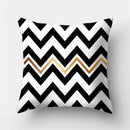 Axyaa Geometric Print Polyester Sofa Cushion Covers Home Decor Pillowcase