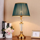 Axyaa Crystal Floor Lamp with Fabric Shade - LED Room Decoration
