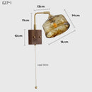 Axyaa Walnut Medieval Wall Lamp for Bedroom, Study, Living Room, Bathroom & Dining Area