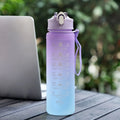 Axyaa Gradient Color Three-Piece Set Straw Sports Water Cup