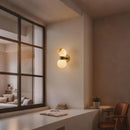 Axyaa Alabaster LED Wall Lamp, Hand-Forged Sconce Light for Home Decor