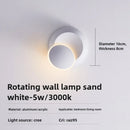 Axyaa Brushed Aluminum Wall Sconce for Living Room Bedroom - 360 Rotation, Indoor Lighting