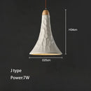 Axyaa Cement Yellow Travertine Hanging Line Lamp - Wabi-sabi Style Japanese Design Bedroom Pendant