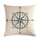 Axyaa Nautical Series Pillowcase for Home Sofa Living Room Decor