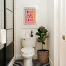 Axyaa Best Seat at Home Print - Playful Bathroom Decor