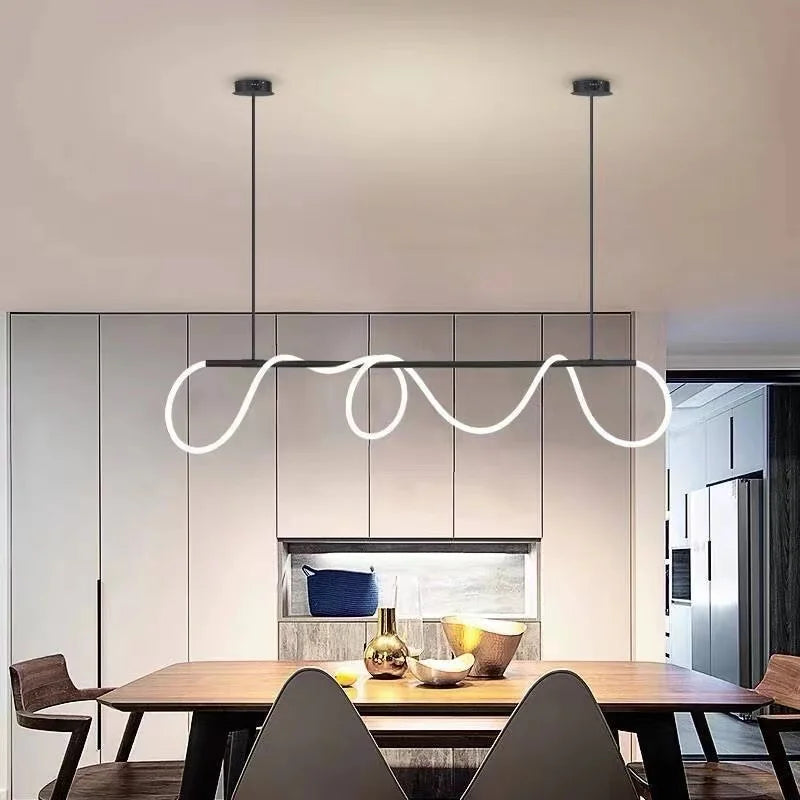 Axya Gold Silica LED Pendant Lights - Minimalist Decor Chandeliers