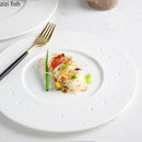 Axya Round Ceramic Serving Plate for Pasta, Steak, Sushi, and More
