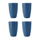 Axyaa Dark Blue Plastic Cups - Set of 6 - Reusable for Home, Kitchen, Restaurant, Picnic, Camping