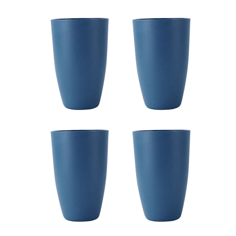 Axyaa Dark Blue Plastic Cups - Set of 6 - Reusable for Home, Kitchen, Restaurant, Picnic, Camping